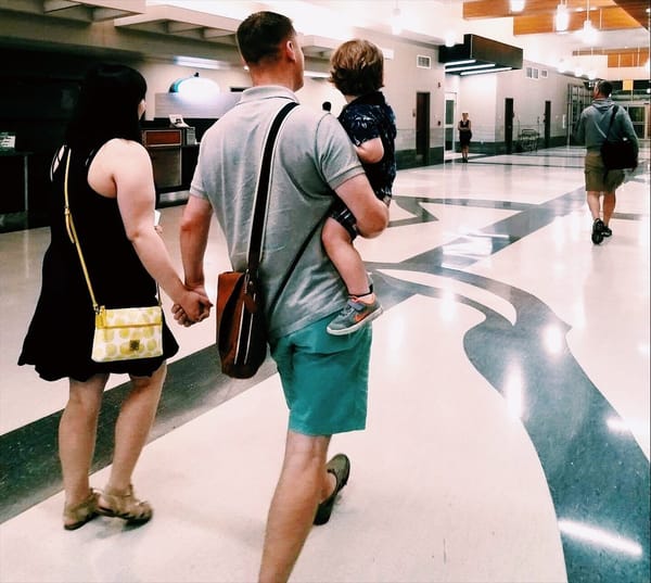 reunited military family